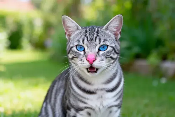 孟加拉猫凝视户外的瞬间