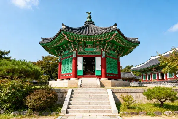 韩式皇家古亭历史遗迹场景