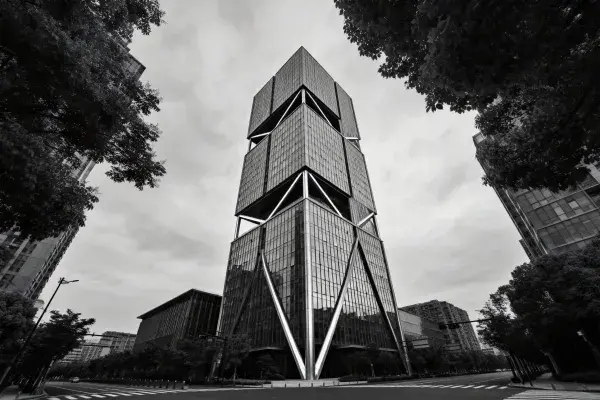 现代几何风格高层建筑场景