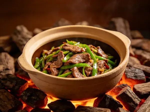 砂锅牛肉青椒的烹饪时刻