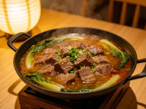 铁锅红烧牛肉煲的呈现
