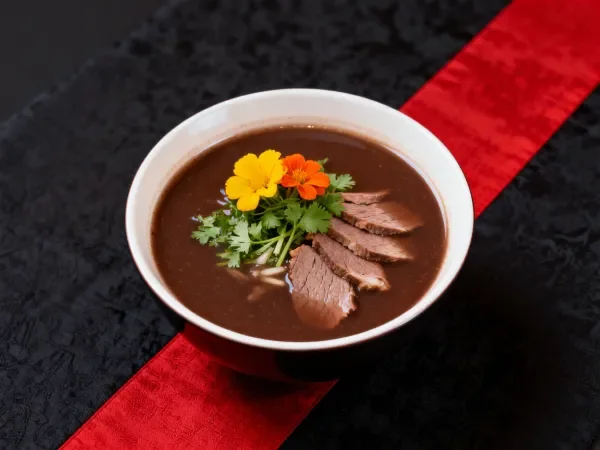 红烧牛肉汤的精致呈现