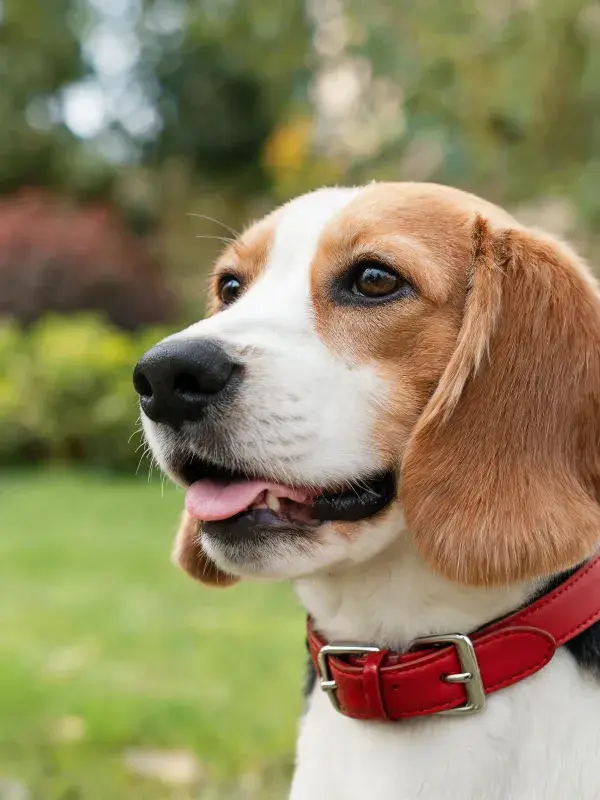 比格犬头部特写展现皮毛质感