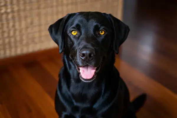拉布拉多猎犬安静坐姿