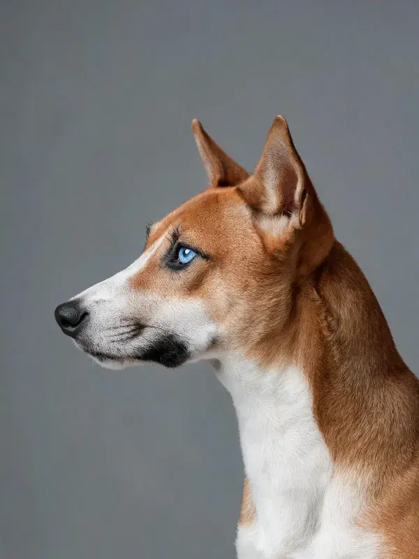 蓝眼短毛猎犬的特写肖像
