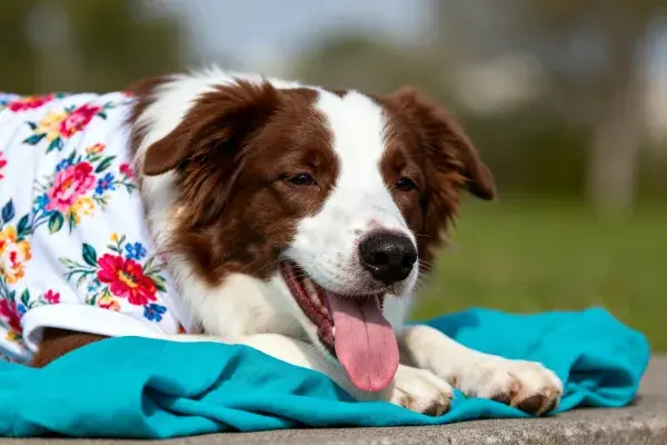 户外休闲场景中的边境牧羊犬