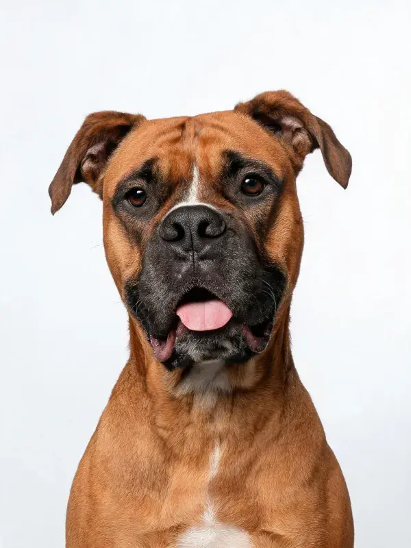 Boxer犬正面特写照片