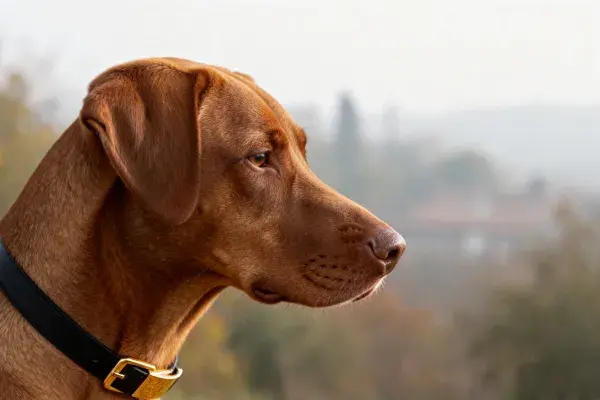 匈牙利维兹拉犬近景户外特写