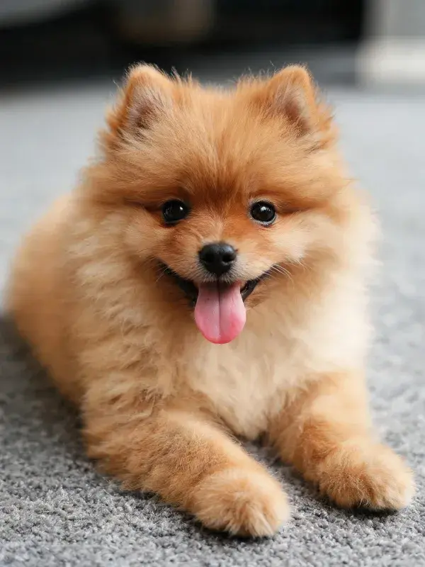 博美犬特写展现蓬松毛发质感