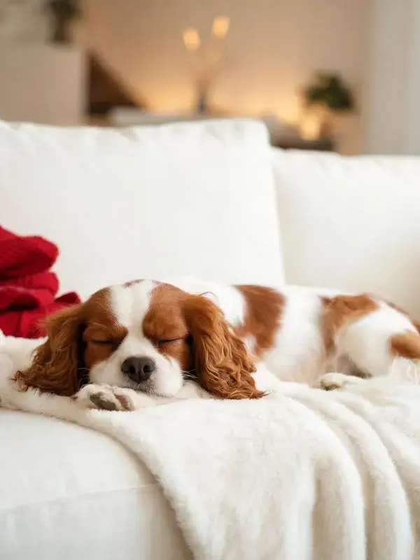 室内环境中可卡犬的睡眠场景