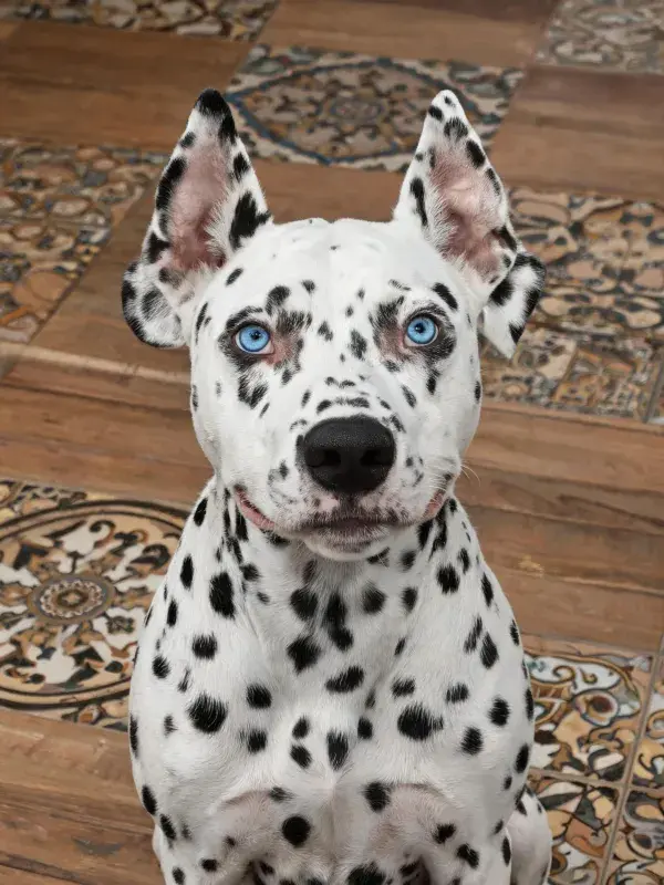 达尔马提犬安静注视特写