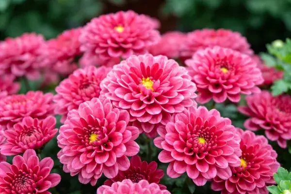 粉色大丽花盛开于花园场景