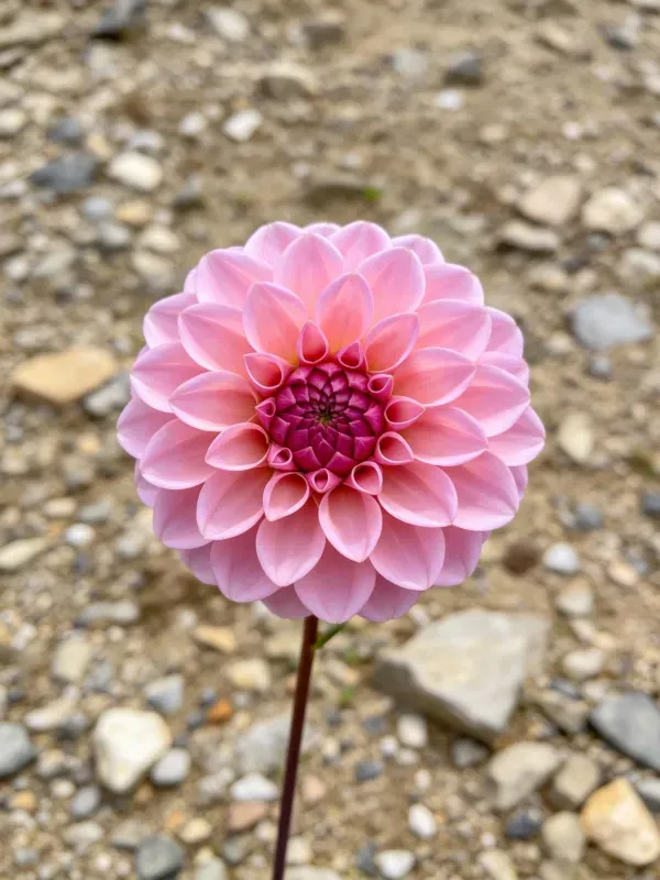 露天场地中粉色大丽花的特写镜头