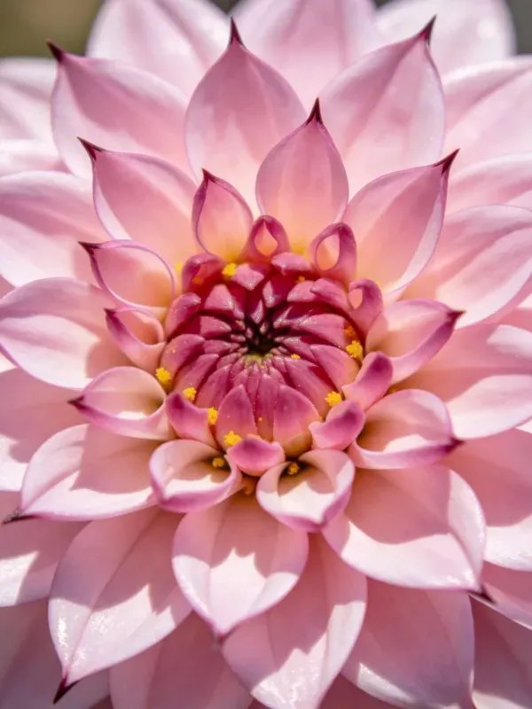 鲜艳大丽花花瓣特写镜头