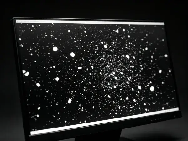 星空图案电脑显示屏展示