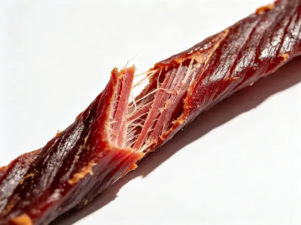 风干牛肉条的特写展示