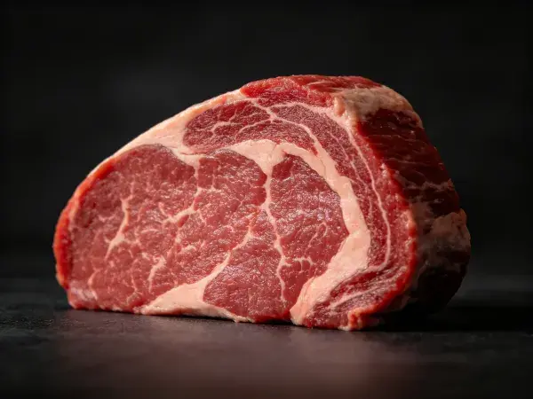 牛肋眼肉的特写展示场景