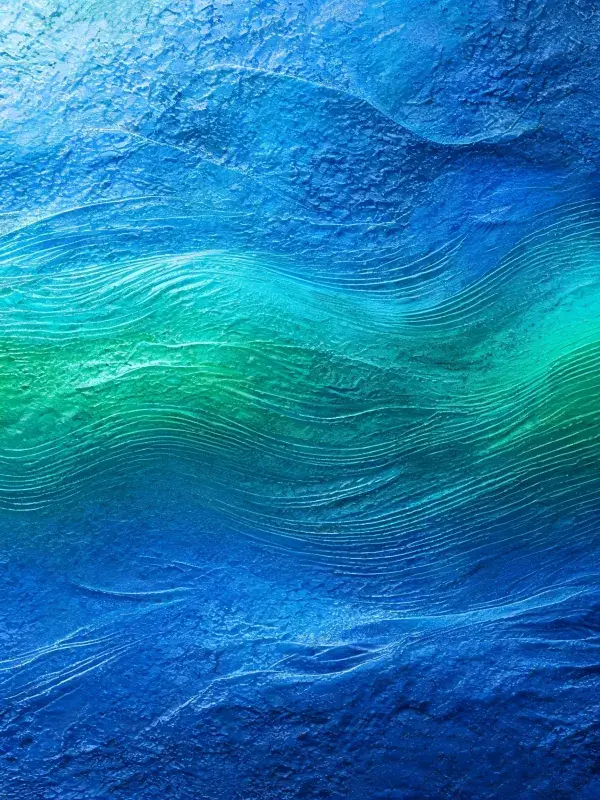 蓝绿渐变抽象艺术作品