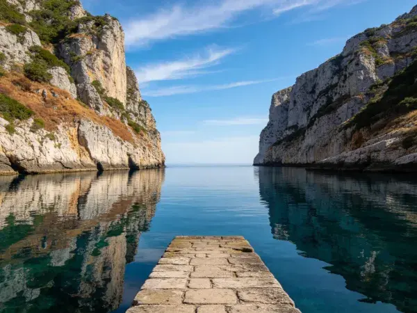 沿海峡谷与平静水域景观