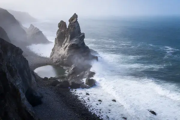 风化海岸岩石与海洋景观