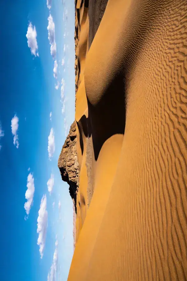 沙漠沙丘光影交错场景