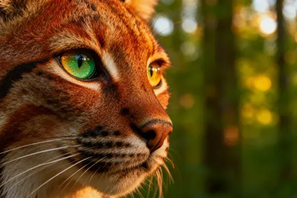 卡拉卡尔猫森林光影特写