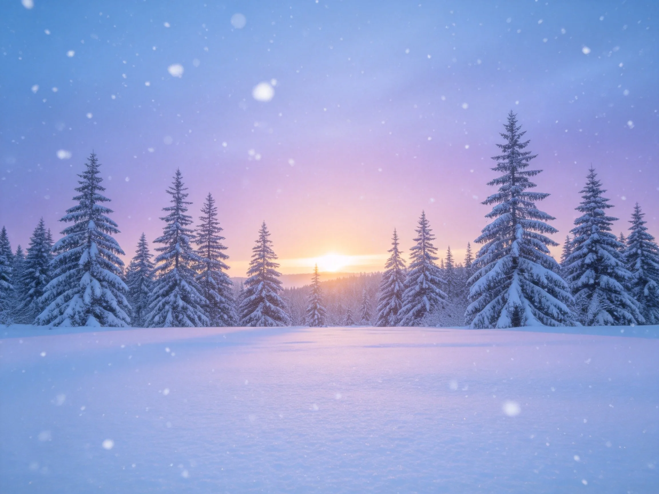 雪松树上积满蓬松的白色积雪,树枝在阳光下呈现出清晰的轮廓。